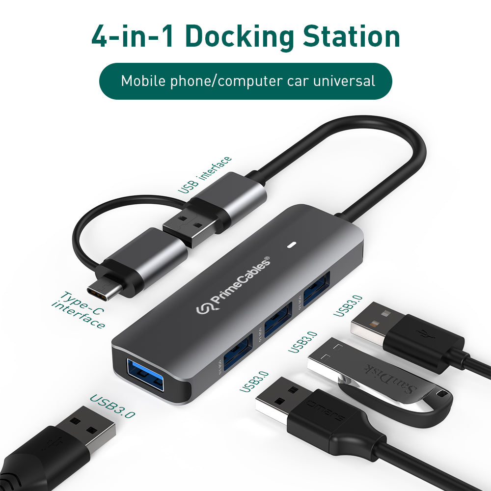 Adaptateur USB-A & USB-C 4-en-1
