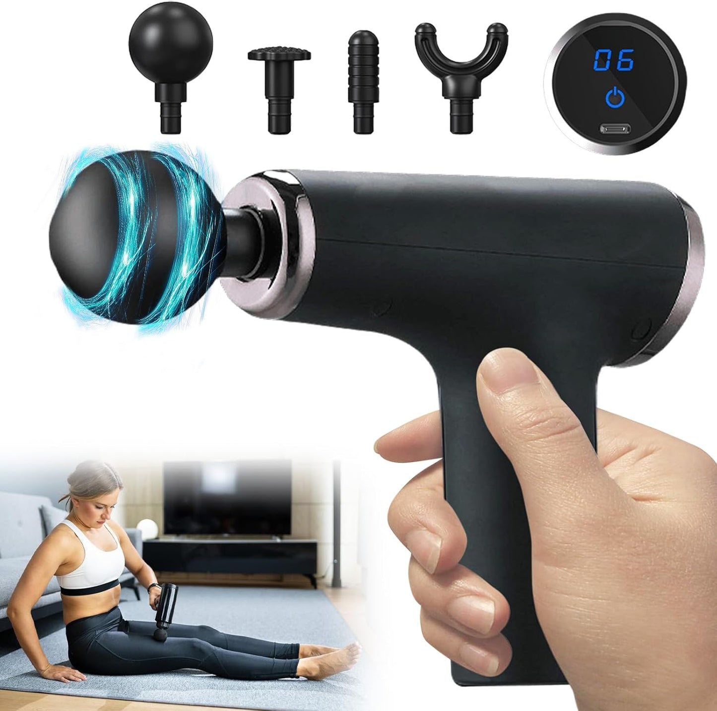 pistolet de massage 4 en 1