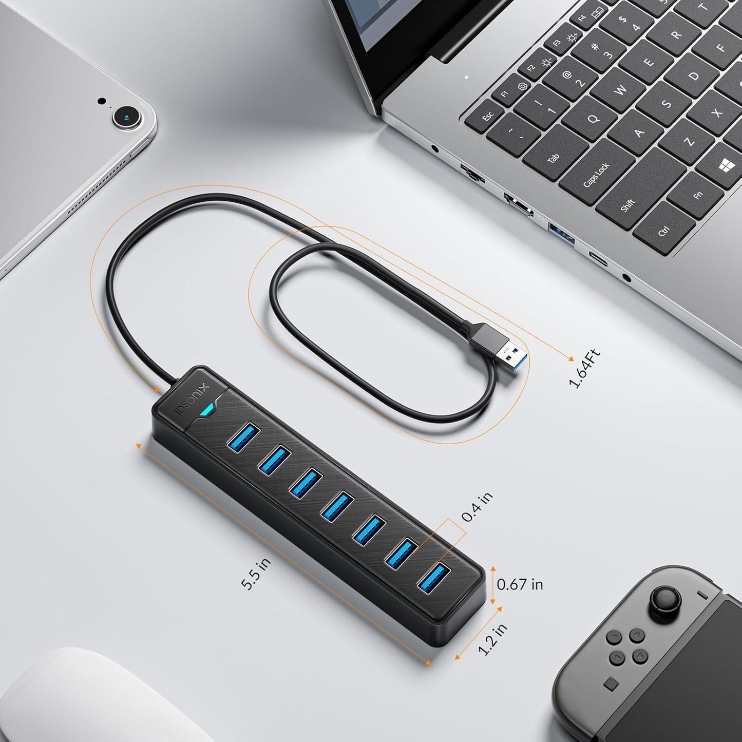 Multi port USB 7 en 1