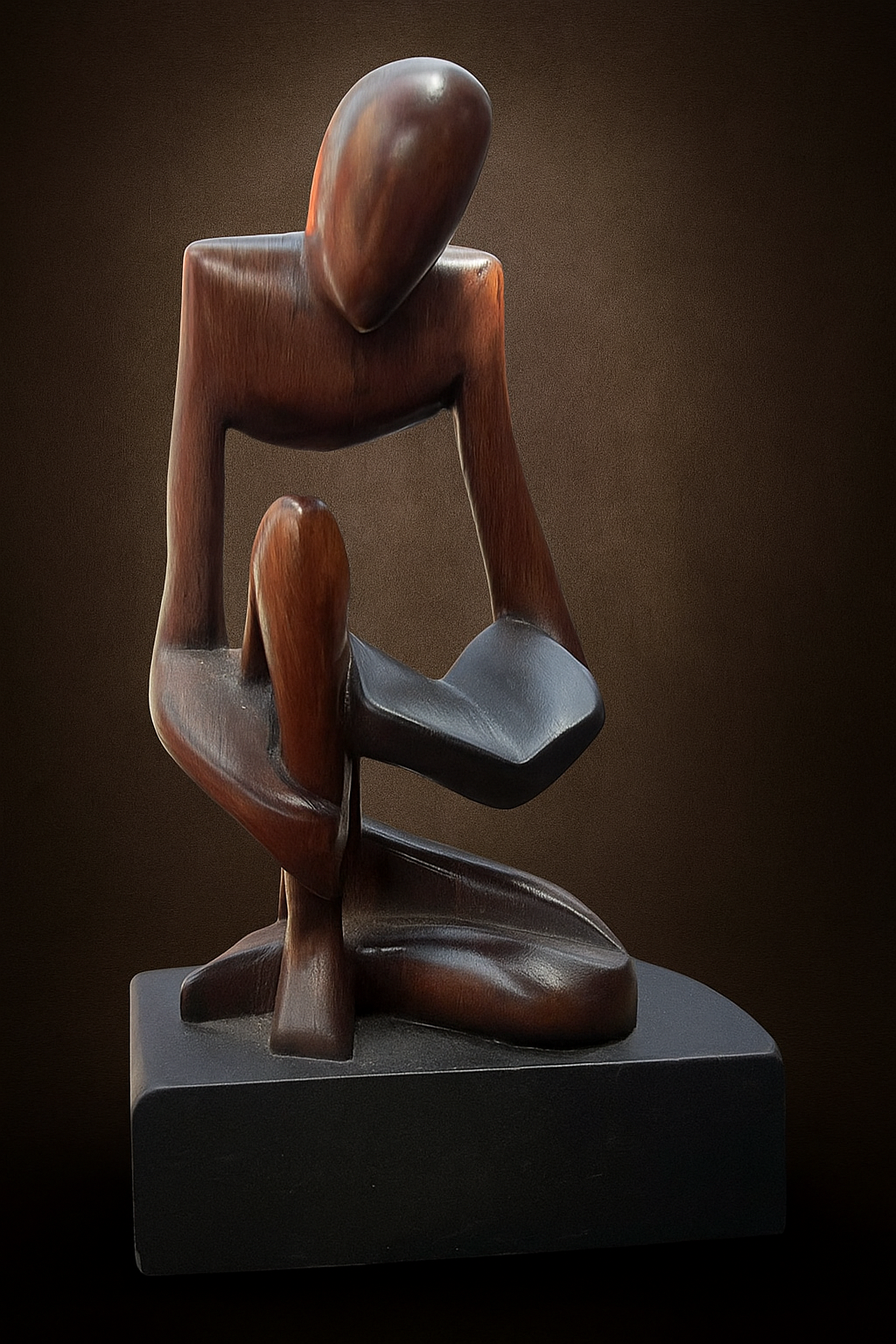 Sculpture en Bois “Le Serviteur Humble